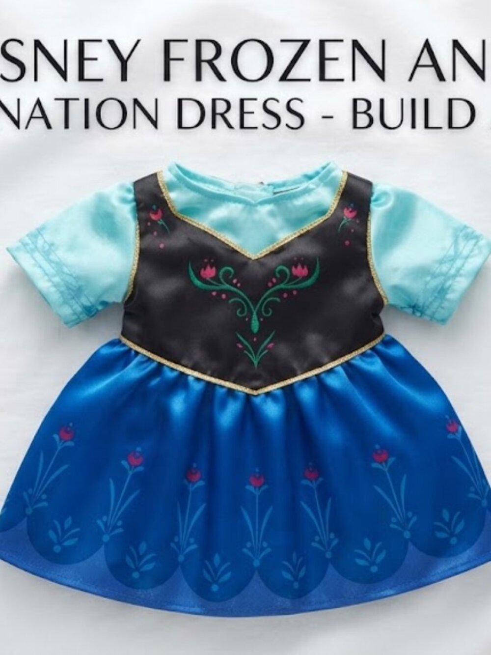 Build A Bear Disney Frozen Princess Anna Coronation Dress Costume Outfit